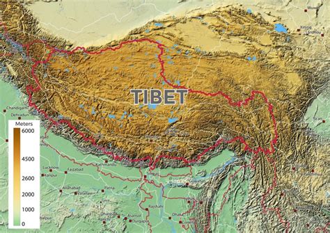 Detailed Map Of Tibet