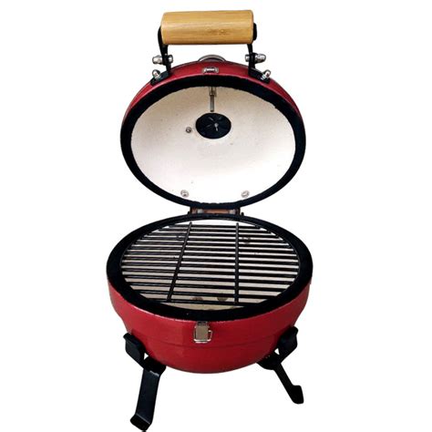 12 Inch Mini Red Kamado Bbq Ceramic Egg Grill Smoker Kamado Barbecue