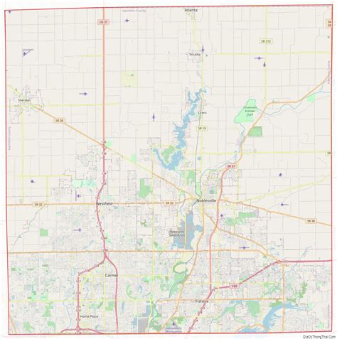 Map of Hamilton County, Indiana - Thong Thai Real