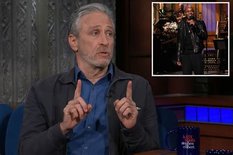 Jon Stewart Defends Dave Chappelles Snl Monologue