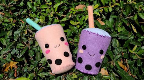 Bubble Tea Plush Felt Plushie Boba Tea Milk Tea Soft Etsy