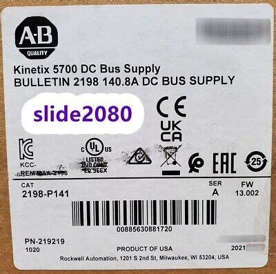 New Sealed Allen Bradley 2198 P141 SER A Kinetix 5700 DC Bus Supply DHL