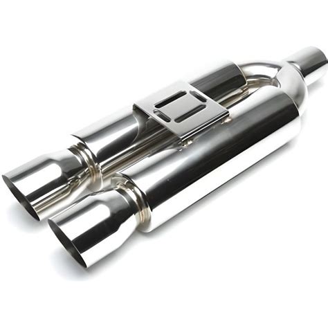 Pot Silencieux Arriere Auto Universel Sport Inox Tuning Art 2 X 88 X