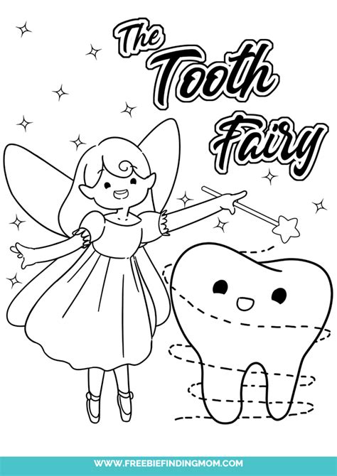 3 Free Printable Tooth Fairy Coloring Pages