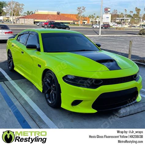 Hexis Gloss Fluorescent Yellow Vinyl Wrap HX20613B