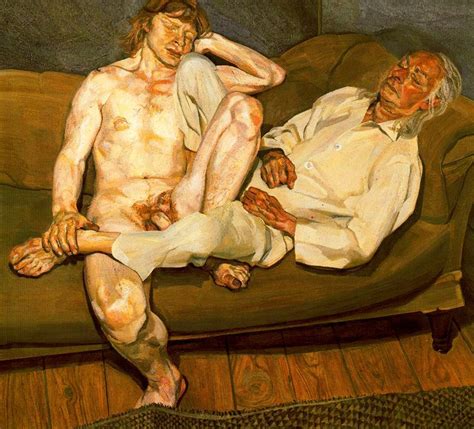 Naked Man With His Friend C 1978 C 1980 Lucian Freud WikiArt Org