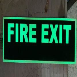 Square Night Glow FIRE SAFETY SIGNS, Dimension: 4inch X 12inch ...