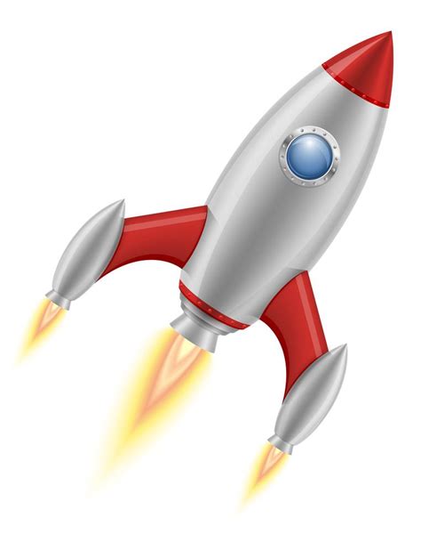 Space Rocket Retro Spaceship Vector Illustration 494303 Vector Art At Vecteezy