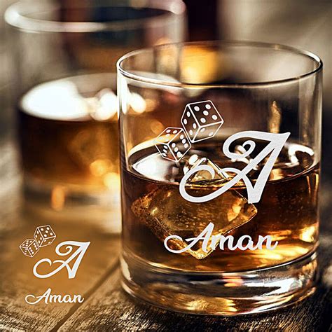 Buy Send Personalised Stylish Whiskey Glass Set Of 2 Online Fnp