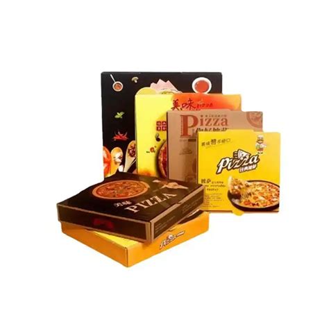 Kraft Corrugated Paper Boxes Cardboard Clay Coated Pizza Box Logo