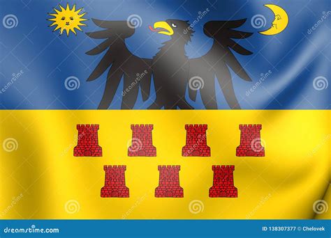 3D Flag of Transylvania. stock illustration. Illustration of render ...