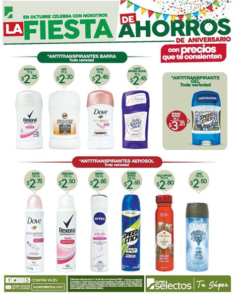 Oferta De Desodorantes En S Per Selectos Octubre Tuofertasv