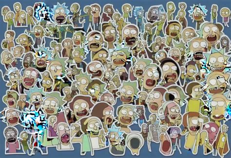 A Sticker Pack Of Rick And Morty Digital Art Vector Stable