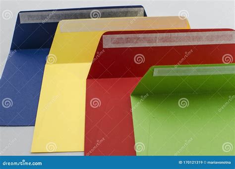 Different Colored Envelopes. Stock Image - Image of congratulation ...