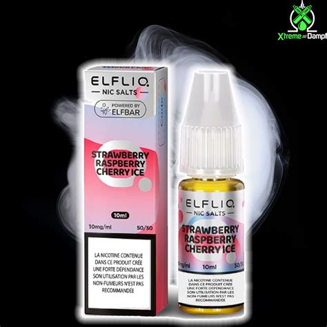 Elfbar Elfliq Strawberry Raspberry Cherry ICE Nic Salt 10ml Xtrem