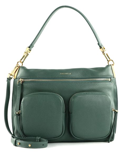 COCCINELLE Schultertasche Hyle Handbag Grained Leather Kale Green