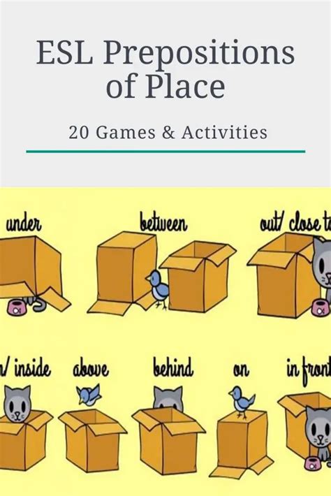 Preposition Games Esl Best Efl Prepositions Activities