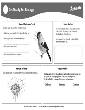 Fillable Online Crestwood Hants Sch Special Features Of Birds Fax Email