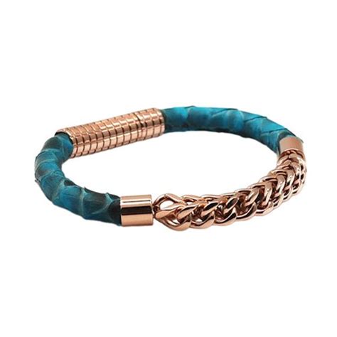 V Ng Eo Tay N Viya Jewelry Vjpt Tr Genuine Blue Python Leahter With