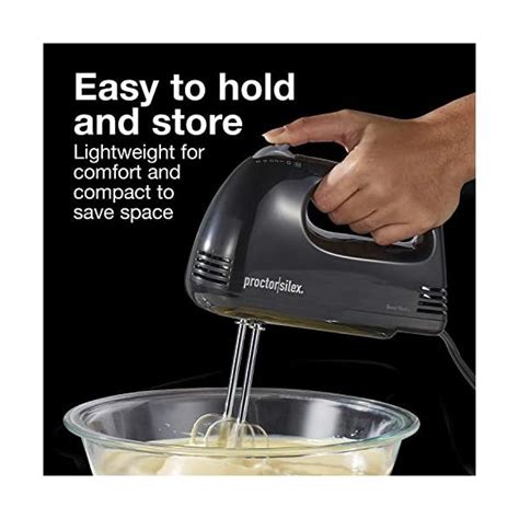 Proctor Silex Speed Easy Mix Hand Mixer Black The Home