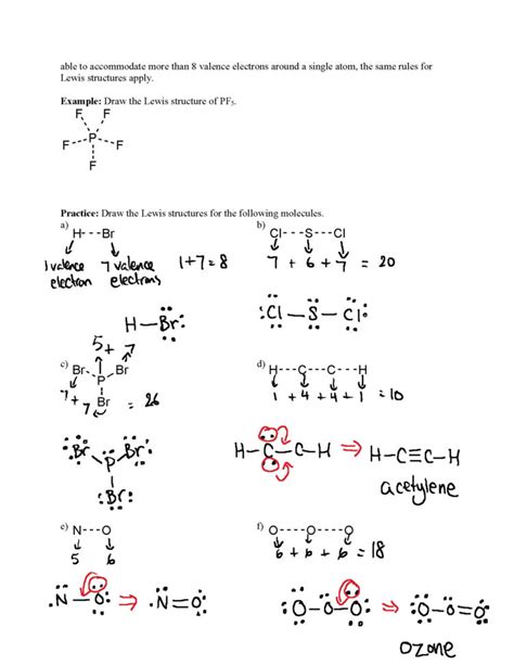 Lewis Structures And Vsepr Worksheet