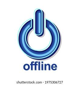 Logo Offline Simple Blue Vector Stock Vector (Royalty Free) 1975306727 ...