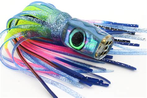 9 Jetted Custom Glow Blue Head With Aussie Ice Blue Abalone Shell