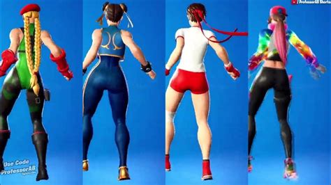 Fortnite Starlit Tiktok Emote With Cammy Chun Li Sakura Loserfruit