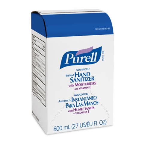 gojo purell advanced hand sanitizer gel  ml refill bag  box