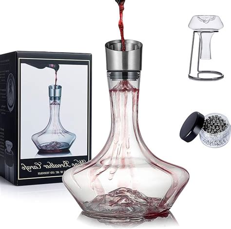 Decanter Per Vino Vino Decanter Iceberg Con Filtro Aeratore Base Per