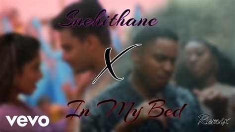 Mahin 31 Snehithane X In My Bed Remix Lyrics Video YouTube