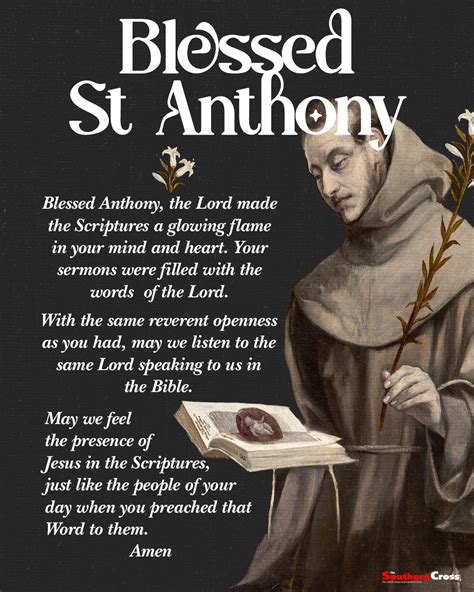 Saint Anthony of Padua Prayer - The Southern Cross