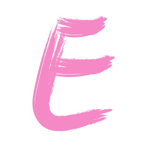 Letter E Alphabet in Brush Style 11458965 PNG