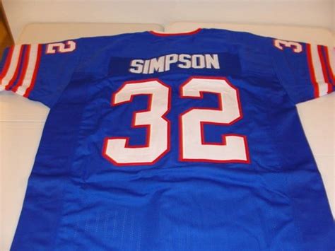 #32 O. J. SIMPSON Buffalo Bills NFL RB Blue Mint Throwback Jersey ...