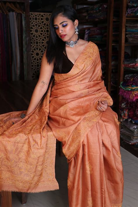 Tussar Silk With Chikankari Work Tantuvana