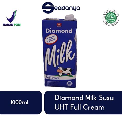 Diamond Milk Full Cream Susu Uht Ml Liter Halal Mui Bpom