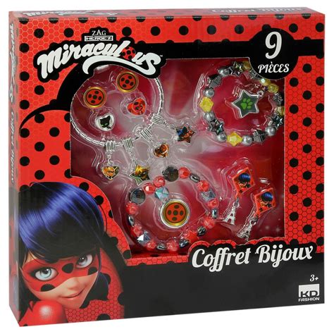 DISET Coffret bijoux de 9 pièces Miraculous pas cher Auchan fr