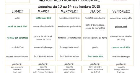 Parents D L Ves Cole Ferdinand Buisson Menus Du Au Septembre