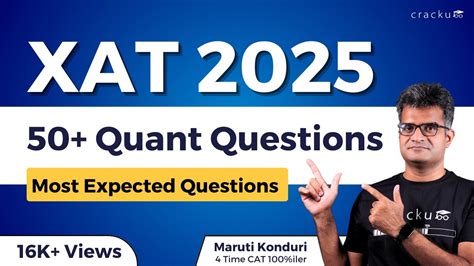 XAT 2024 Top 50 Quant Most Expected Questions By Maruti Sir CAT