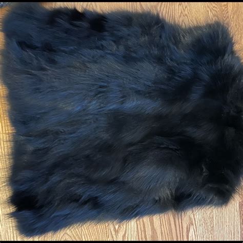 Adrienne Landau Black Fox Vest Real Fur Gem