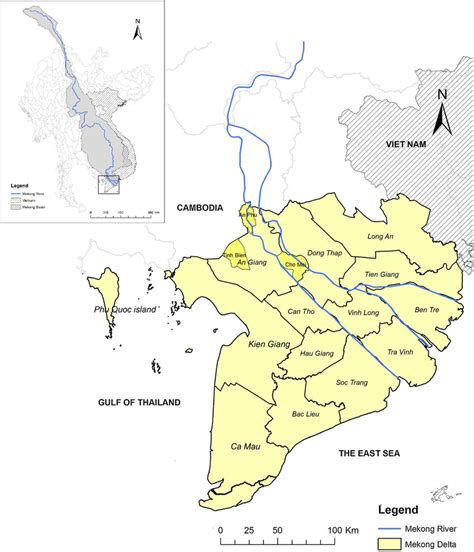 Map showing the study area in An Giang province. | Download Scientific ...