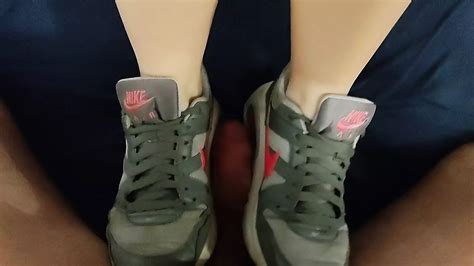 Cumshot On My Wife S Nike Sneaker Footjob Porn Xhamster