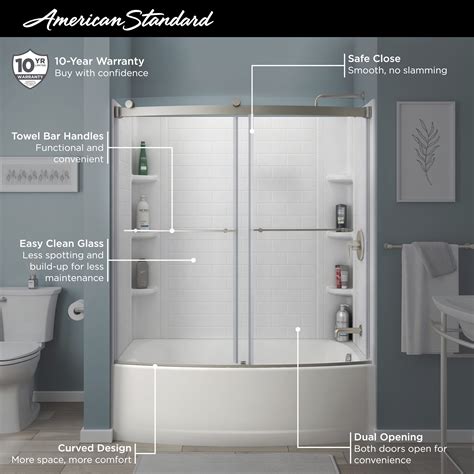 American Standard Elevate 60 In X 30 In Arctic White Fiberglass Plastic Composite Alcove Soaking