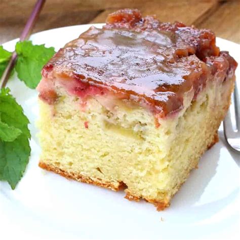 Strawberry Rhubarb Upside Down Cake The Daring Gourmet