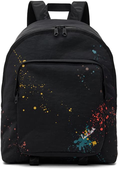 Paul Smith Black Paint Splatter Backpack Paul Smith