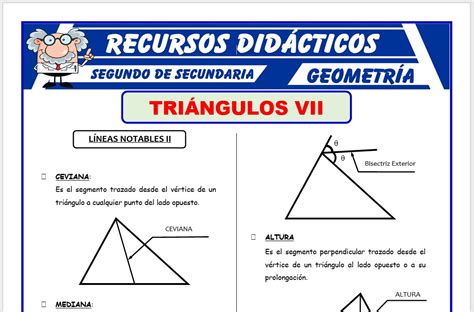 Líneas Notables 2 De Los Triángulos Para Segundo De Secundaria 2023