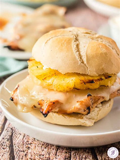 Grilled Hawaiian Chicken Sandwiches Belly Full