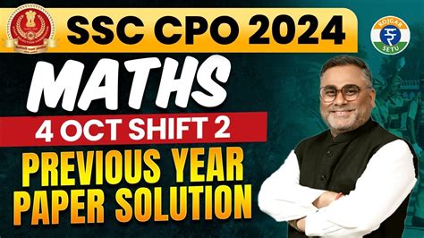 Ssc Cpo Oct Shift Maths Previous Year Paper Solution By Ss