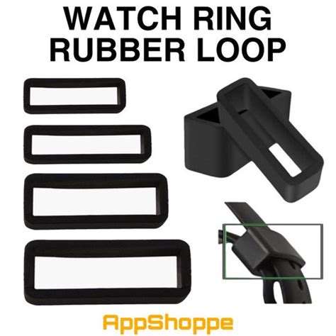 Promo Ring Loop Karet Pengikat Tali Jam Tangan Watch Band Black