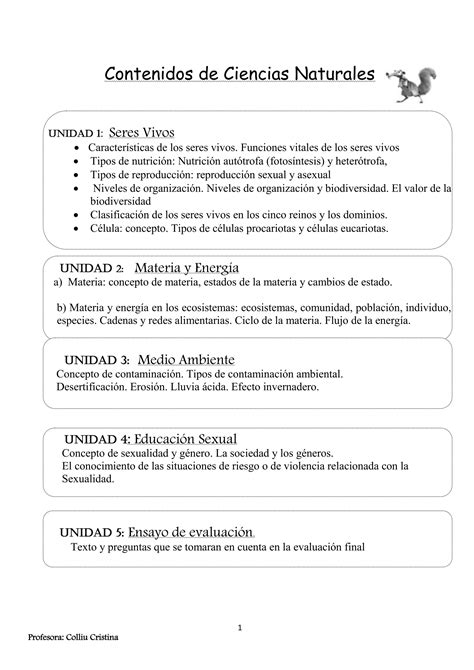 Cuadernillo Ciencias Naturales Seres Vivos 2019 Pdf